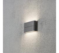 Luminosa Lighting Luminosa Chieri Outdoor Modern Up Down Wall Lamp, Dark Grey, High Power Led, 2X 6W, Ip54