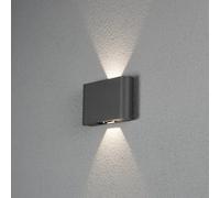 Luminosa Lighting Luminosa Chieri Outdoor Modern Up Down Wall Light 2X 6W Adjustable Beam Dark Grey, Ip54