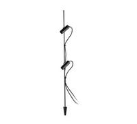 Luminosa Lighting Luminosa Clap Twin Led Outdoor Spike Black Ip65 3000K