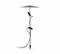Luminosa Lighting Luminosa Clap Twin Led Outdoor Spike Black Ip65 3000K With Screen