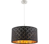 Luminosa Lighting Luminosa Clarke Cylindrical Pendant Ceiling Light, Matt Nickel, 1X E27