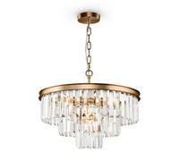 Luminosa Lighting Luminosa Classic Revero 7 Light Brass Pendant Ceiling Light