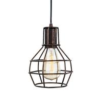 Clipper 1 Light Wire Ceiling Pendant Rustic Brown E27 Netlighting Brown One Size