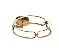 Luminosa Lighting Luminosa Colette Semi Flush Ceiling Light Cylindrical, Rose Gold - Uk Stock