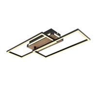 Luminosa Lighting Luminosa Colli Integrated Led Semi Flush Ceiling Light Matt Black 2 Rotatable Rectangles Led 3000K
