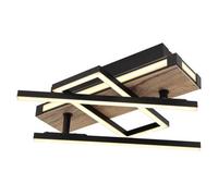 Luminosa Lighting Luminosa Colli Integrated Led Semi Flush Ceiling Light Matt Black Rotatable Rods And Rectangle Led 3000K