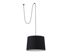 Netlighting Conga Black Cylindrical Pendant Lamp with Plug