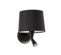 FARO BARCELONA Conga wall light with LED reading light, black