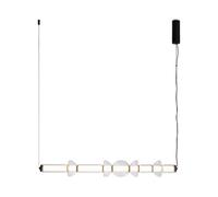 Luminosa Lighting Luminosa Cosmo Modern Bar Pendant Ceiling Light Black 3000K 4800Lm Glass Shade