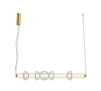 Luminosa Lighting Luminosa Cosmo Modern Bar Pendant Ceiling Light Brass 3000K 4800Lm Glass Shade