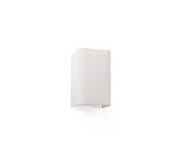 FARO BARCELONA Cotton wall light, angular, 20 x 12 cm, beige