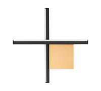 Luminosa Lighting Luminosa Cross Integrated Led Wall Lamp Sandy Black, Brushed Gold Led 10W 660Lm 3000K