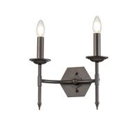 Crown 2 Light Indoor Candle Wall Light Iron E14 Netlighting Grey One Size