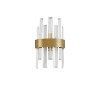 Luminosa Lighting Luminosa Crown Wall Lamp Satin Gold Metal Clear Crystal (7 Pcs) Led G9