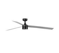 Luminosa Lighting Luminosa Cruiser 160Cm Tek Led Ceiling Fan Matt Black, Aluminium Blades 2700K
