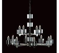Luminosa Lighting Luminosa Cube Halogen Nickel 12 Arm Chandelier