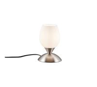 Luminosa Lighting Luminosa Cup Ii Modern Table Lamp Nickel Matt, Glass Shade - Uk Stock