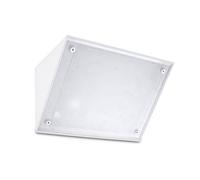 Luminosa Lighting Luminosa Curie Glass 1 Light Outdoor Wall Light White Ip65, E27