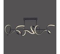 Luminosa Lighting Luminosa Curls Integrated Led Semi Flush Ceiling Light Black 3X 8.6W Led 3000K Dimmable