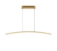 Luminosa Lighting Luminosa Curve Modern Bar Pendant Ceiling Light Brass 1150Lm White Shade