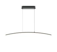 Luminosa Lighting Luminosa Curve Modern Bar Pendant Ceiling Light Dimmable Black 800Lm White Shade