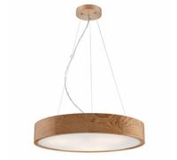 Luminosa Lighting Luminosa Cylindrical Pendant Ceiling Light Oak, 3X E27