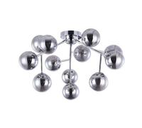 Luminosa Lighting Luminosa Dallas Semi Flush Ceiling Lamp Chrome, 12 Light, G9
