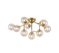 Luminosa Lighting Luminosa Dallas Semi Flush Ceiling Lamp Gold, 12 Light, G9