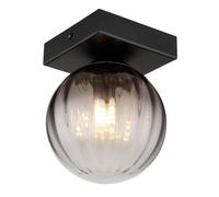 Luminosa Lighting Luminosa Dallerta Globe Ceiling Light Matt Black Smoke Glass Shade 1X G9