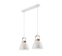Lamkur Bergen pendant light, two-bulb, white