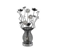 Inspired Clearance - (DH) Calista Table Lamp 4 Light G4 Black/Crystal, NOT LED/CFL Compatible