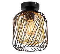 Netlighting Dichti Semi Flush Ceiling Light Matt Black 1x E27 Netlighting Black