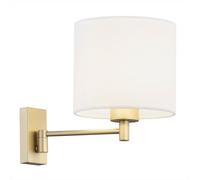 Luminosa Lighting Luminosa Dolce Wall Lamp With Shade White, Gold