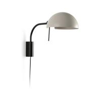 Luminosa Lighting Luminosa Dominica Dome Wall Lamp Black, Beige 1X E27