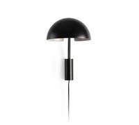 Luminosa Lighting Luminosa Dominica Dome Wall Lamp Black, Black 1X E27