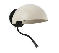 Luminosa Lighting Luminosa Dominica Reading Light Black With Beige Shade