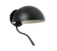 FARO BARCELONA Dominica wall lamp, LED reading lamp, matt black, steel