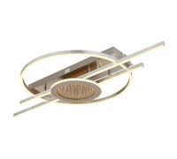 Luminosa Lighting Luminosa Donte Integrated Led Semi Flush Ceiling Light, Matt Silver Colour 3000K