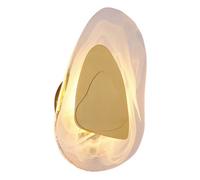 Luminosa Lighting Luminosa Dorsey Integrated Led Wall Lamp Brass-Coloured Matt Clear Glass Shade Led 3000K