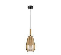 Luminosa Lighting Luminosa Duality Modern 16Cm Dome Pendant Ceiling Light Black 1Xe27 Gold Shade