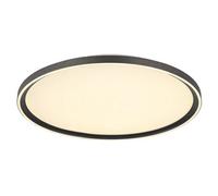 Luminosa Lighting Luminosa Dublin 50Cm Integrated Led Semi Flush Ceiling Light Grey Led Dimmable 2700-6000K Remote Control