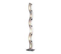 Luminosa Lighting Luminosa Duna E27 Floor Lamp 6 Light E27, Polished Chrome/white Acrylic, Cfl Lamps Included
