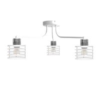 Edison Multi Arm Semi Flush Ceiling Light White Chrome 65cm Netlighting White One Size