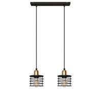 Luminosa Lighting Luminosa Edison Straight Bar Pendant Ceiling Light Black, Copper 40Cm