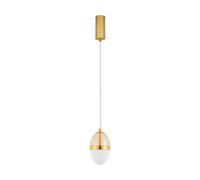 Luminosa Lighting Luminosa Egna Slim Pendant Ceiling Light Opal, Cognac, Gold Led 13W 780Lm 3000K