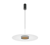 Luminosa Lighting Luminosa El Modern Dome Pendant Ceiling Light Black 3000K 800Lm White Shade
