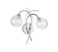 Luminosa Lighting Luminosa Elba 2 Light Wall Chrome With Clear Decorative Glass 2Xg9