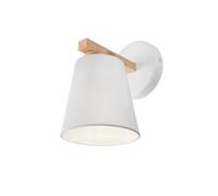 Lamkur Canditia wall lamp made of wood with textile shade