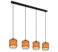 Luminosa Lighting Luminosa Elmar Bar Pendant Ceiling Light Matt Black 4X E27