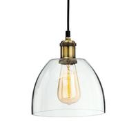 Empire 1 Light Ceiling Pendant Antique Brass Clear Glass E27 Netlighting Gold One Size